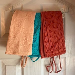 Set of 3 Ann Taylor Loft Lace Front Camisoles